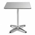 OVIALA - Ensemble table de jardin bistrot inclinable 4 places aluminium gris - Brixton - vignette