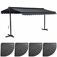 OVIALA - Store double pente 3 x 4m et 4 dalles lestées anthracite - Delgada - vignette