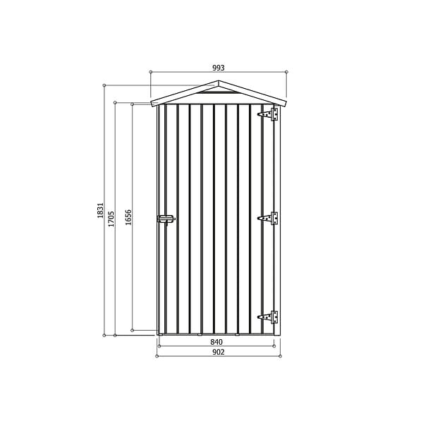 SOLID - Armoire de rangement - Bois - 1,64m2 - large