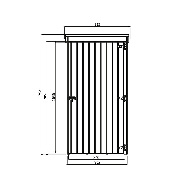 SOLID - Armoire de rangement - Pin européen - Epaisseur 12mm - 90x96cm - large