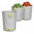 OVIALA - Lot de 3 sacs à déchets de jardin 160l polyester gris - Lesto - vignette