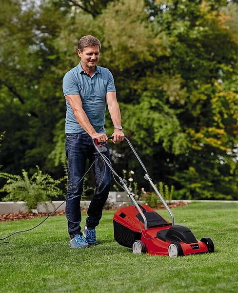 EINHELL - Tondeuse à gazon électrique GC-EM 1032 - Largeur de coupe 32 cm - Surface : 300m² - 30L - large
