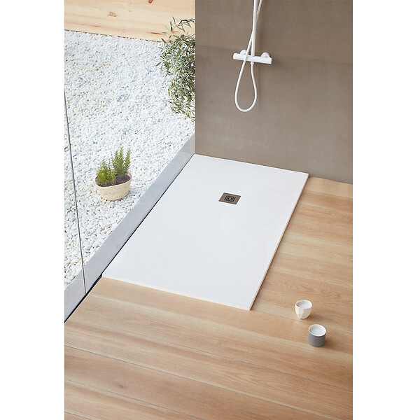SANYCCES - Receveur de douche 90 x 120 cm extra plat LOGIC surface ardoisée rectangulaire blanc - large