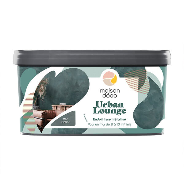MAISON DECO - Enduit décoratif Urban Lounge - Vert colibri - 4kg - large