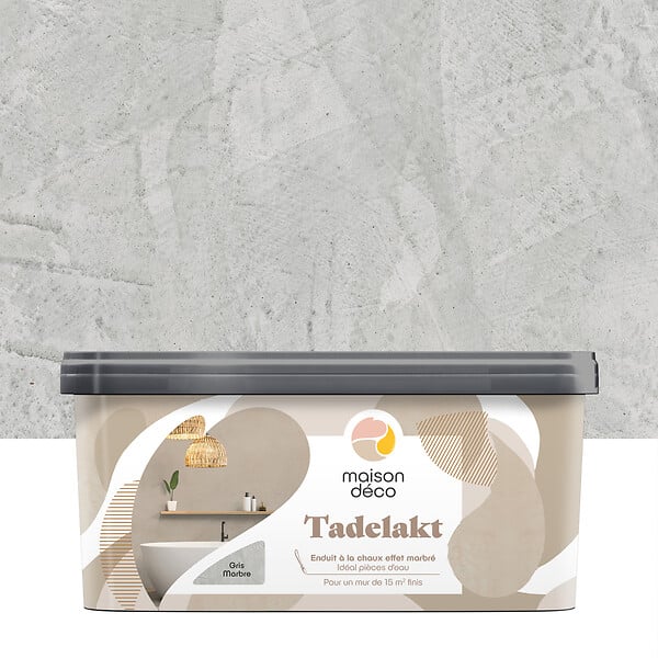 MAISON DECO - Enduit décoratif Tadelakt - Gris marbre - Multi-support - 5L - large