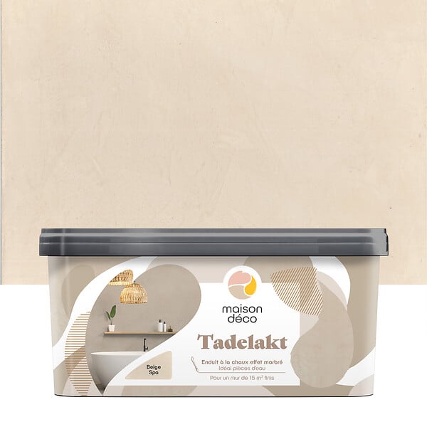 MAISON DECO - Enduit décoratif Tadelakt - Beige spa - Multi-support - 5L - large