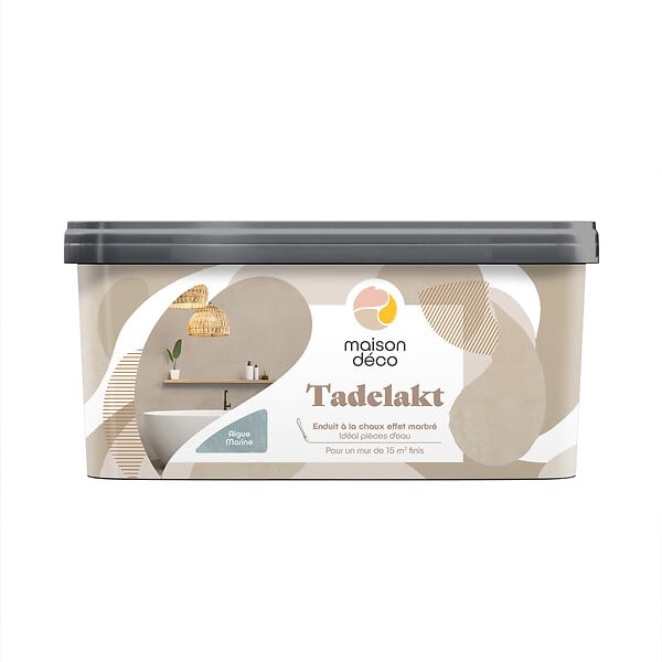 MAISON DECO - Enduit décoratif Tadelakt - Aigue marine - Multi-support - 5L - large