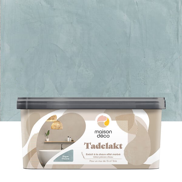 MAISON DECO - Enduit décoratif Tadelakt - Aigue marine - Multi-support - 5L - large
