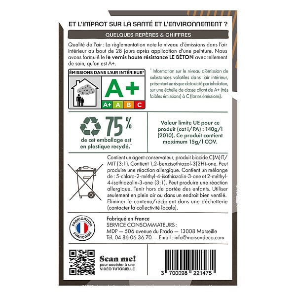 MAISON DECO - Maison deco - le beton vernis sat int ext 0l5 - large