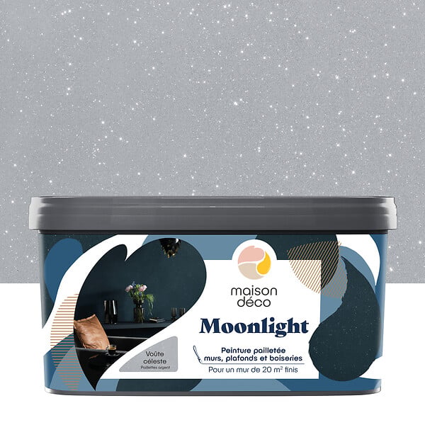 MAISON DECO - Peinture Murs boiseries et radiateurs Moonlight - Voute celeste - 2L - large