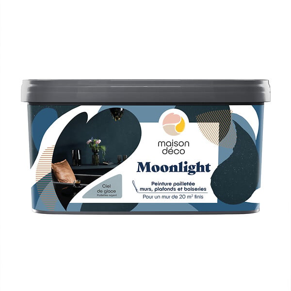 MAISON DECO - Peinture Murs boiseries et radiateurs Moonlight - Ciel de glace - 2L - large