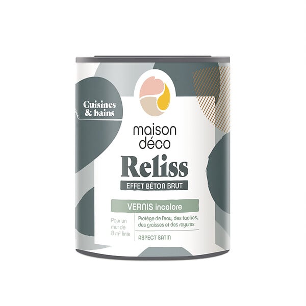 MAISON DECO - Maison deco - reliss beton brut vernis sat cb 1l - large