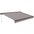 OVIALA - Store banne semi-intégral 2,5x2m en aluminium taupe - Brehat - vignette