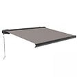 OVIALA - Store banne coffre integral 2.95x2.5m aluminium taupe - Caleta - vignette