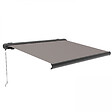 OVIALA - Store banne coffre integral 2.5x2m aluminium taupe - Capri - vignette