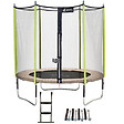 KANGUI - Trampoline jardin Ø 250 cm + échelle + kit d'ancrage - JUMPI 250 - Taupe/Vert - vignette