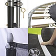 KANGUI - Trampoline jardin Ø 360 cm + échelle + kit d'ancrage - JUMPI 360 - Noir/Vert - vignette