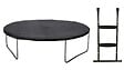 KANGUI - Trampoline Ø 430cm + filet de sécurité + échelle + bâche - PUNCHI 430 Vert - vignette