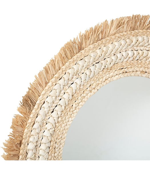 ATMOSPHERA - Miroir mural Tressé naturel D 67 cm - large