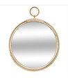 ATMOSPHERA - Miroir mural en Rotin forme gousset D 38 cm - vignette
