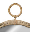 ATMOSPHERA - Miroir mural en Rotin forme gousset D 38 cm - vignette