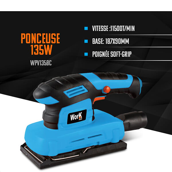 WORK MEN - Work Men - Ponceuse Vibrante 135w - Wpv135bc - large