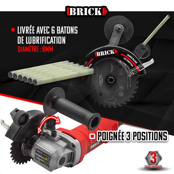 BRICK - Brick - Scie Double Lame Multi-matériaux 125mm 1200w - Bscdl1200-125bm - large