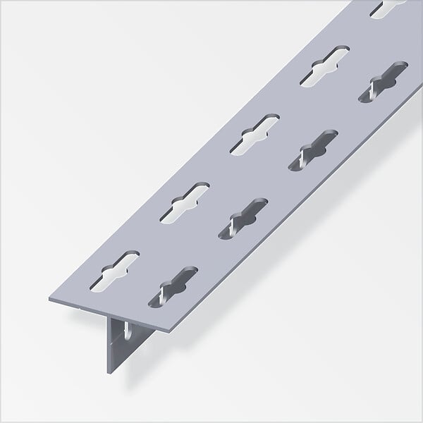 ALFER - T perforé 35.5 alu brut 1m - large