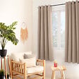 C MA DECO - Rideau occultant 8 oeillets 140x180cm naturel - vignette