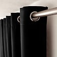 C MA DECO - Rideau occultant 8 oeillets 140x180cm noir - vignette