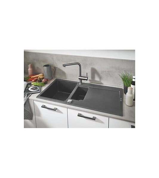 GROHE - Grohe Minta Mitigeur évier avec douchette SuperSteel (32168DC0) - large