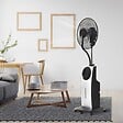 HOMCOM - HOMCOM Ventilateur brumisateur sur roulettes - oscillant silencieux 90 W avec télécommande - minuterie 3 modes 3 vitesses Ø 44,5 x 135H cm gris noir - vignette