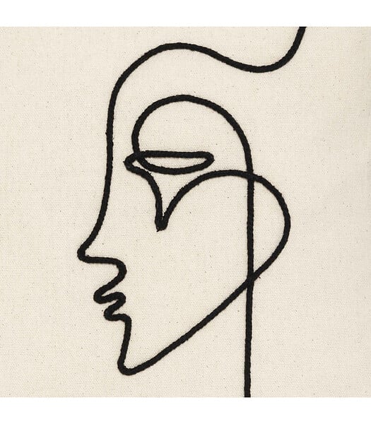 ATMOSPHERA - Housse de Coussin Visage Corde 40 x 40 cm - large