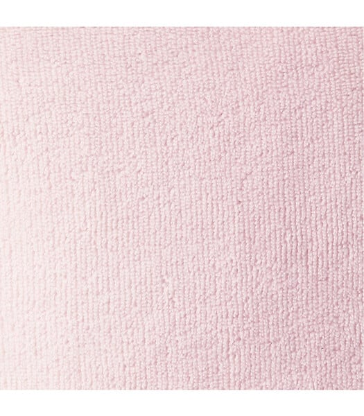 ATMOSPHERA - Coussin déhoussable en Fourrure Bouclée Rose 45 x 45 cm - large