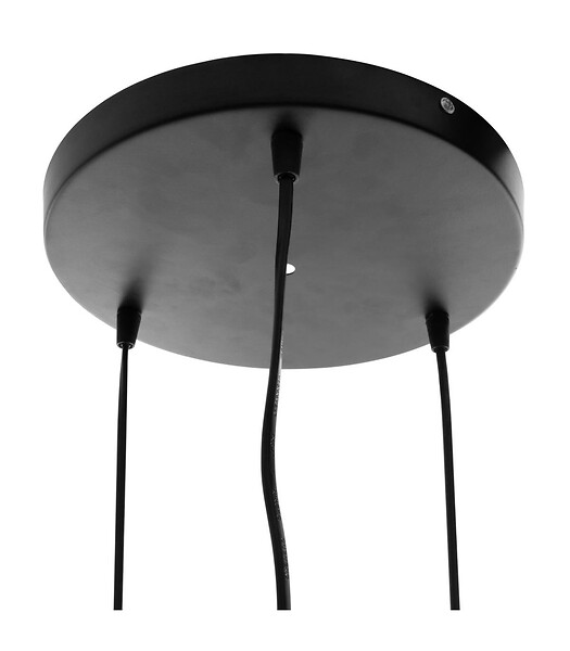 ATMOSPHERA - Luminaire Lustre 3 Suspensions en Métal filaire Noir - large