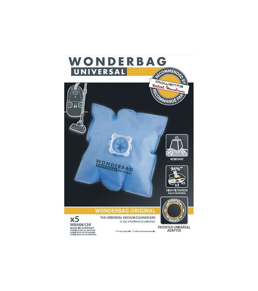 ROWENTA - boite de 5 sacs pour aspirateur wonderbag classic - wb406120 - large