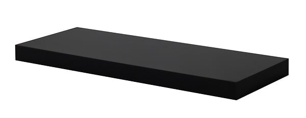 DECOSYSTEM - Etagère avec fixation noir glossy 60 cm - large
