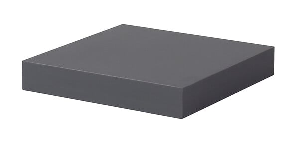 DECOSYSTEM - Etagère avec fixation gris glossy 23 cm - large