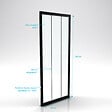AURLANE - Paroi retour pour porte de douche - 80x200 cm - CRUSHX RETOUR 80CM - vignette