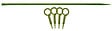 MIKADO - Tuteur 180cm vert anis + 4 attaches - vignette