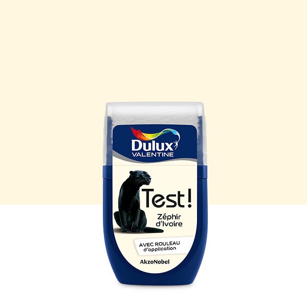DULUX VALENTINE - Testeur de peinture - Zephir d'Ivoire - Satin - 30ml - large