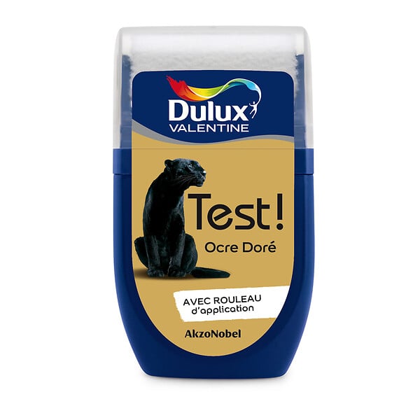 DULUX VALENTINE - Testeur peinture Crème de couleur - Ocre Dore - Satin -  30ml - large
