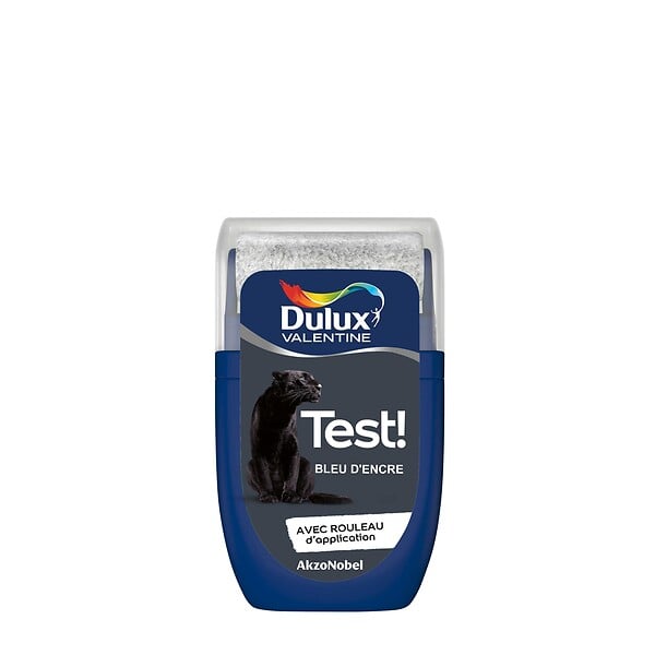 DULUX VALENTINE - Testeur peinture - Bleu d'Encre - Avec rouleau d'application - 30ml - large