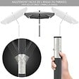 VOUNOT - Parasol rectangulaire 2x1.25m avec housse de protection gris - vignette
