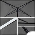 VOUNOT - Parasol rectangulaire 2x1.25m avec housse de protection gris - vignette