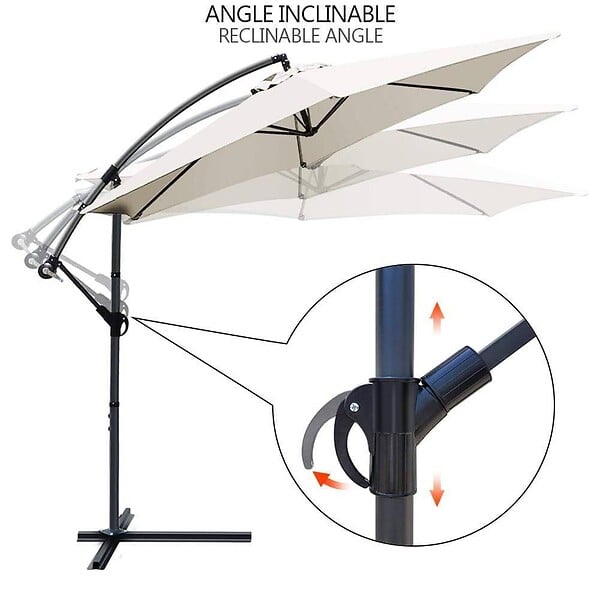 VOUNOT - Parasol deporte 3M avec housse de protection Beige - large