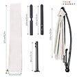 VOUNOT - Parasol deporte 3M avec housse de protection Beige - vignette