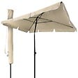 VOUNOT - Parasol rectangulaire 2x1.25m avec housse de protection beige - vignette