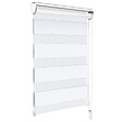 VOUNOT - Store enrouleur jour nuit double 50x150cm Blanc - vignette