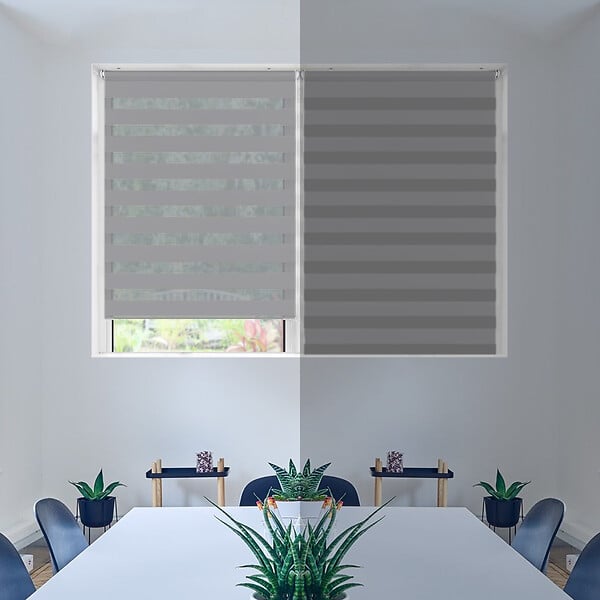 VOUNOT - Store enrouleur jour nuit double 50x150cm Gris - large